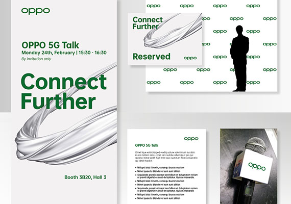  Oppo - Salon 5G - Habillage stand - Kakemono, affiche, photocall...