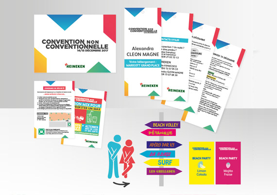  Signalétique, badges programmes multiples avec variables, panneaux surf, habillage smoothies... 