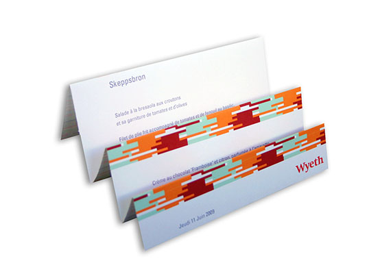 Proposition de Menu Barcelone - WYETH