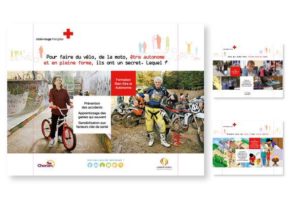 3 Tryptiques pour stand - CROIX-ROUGE