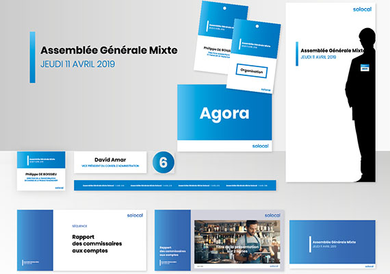  Solocal AG -Kakemono, badge, fond de scène, slides... 